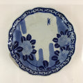 Japanese Porcelain Plate Vtg Blue Sometsuke Camellia Flower Bee Sara PY148