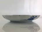 Japanese Porcelain Plate Vtg Blue Sometsuke Camellia Flower Bee Sara PY149