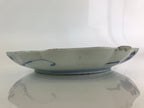 Japanese Porcelain Plate Vtg Blue Sometsuke Camellia Flower Bee Sara PY149