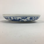 Japanese Porcelain Plate Vtg Blue Sometsuke Carp White Round Sara PP515