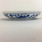 Japanese Porcelain Plate Vtg Blue Sometsuke Carp White Round Sara PP519