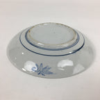 Japanese Porcelain Plate Vtg Blue Sometsuke Five-storied tower Round Sara PP7858