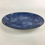 Japanese Porcelain Plate Vtg Blue Sometsuke Flower Design Round Sara PP764