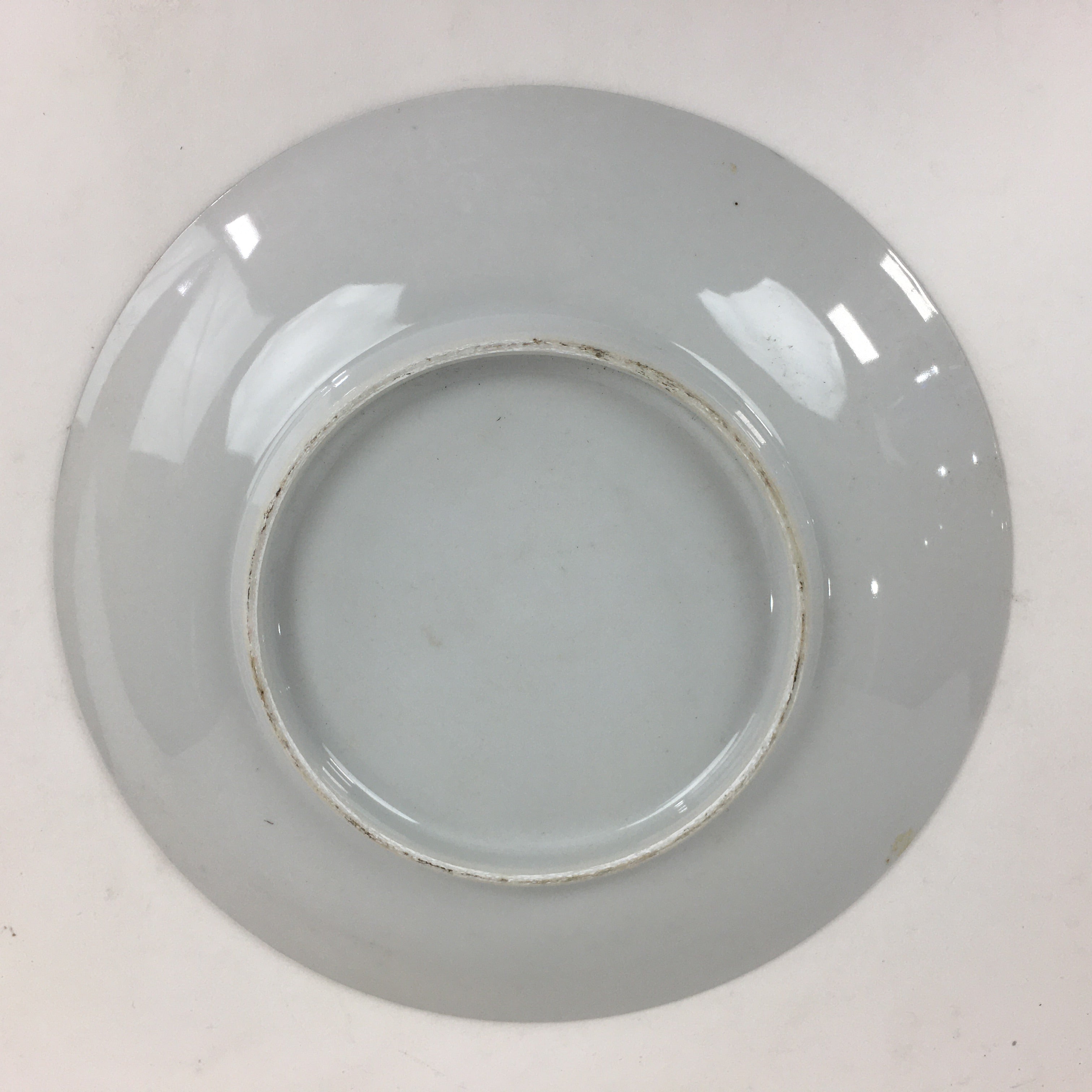 Japanese Porcelain Plate Vtg Blue Sometsuke Flower Design Round Sara PP764