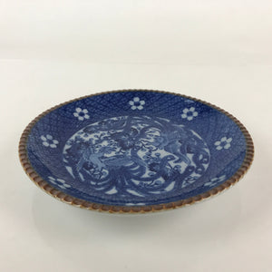 Japanese Porcelain Plate Vtg Blue Sometsuke Phoenix Floral Sara 21.4 cm PY177