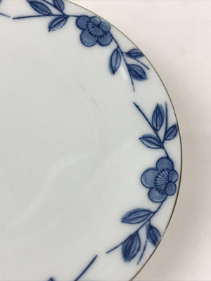Japanese Porcelain Plate Vtg Blue Sometsuke Plum blossoms Flower Pattern Sara PY