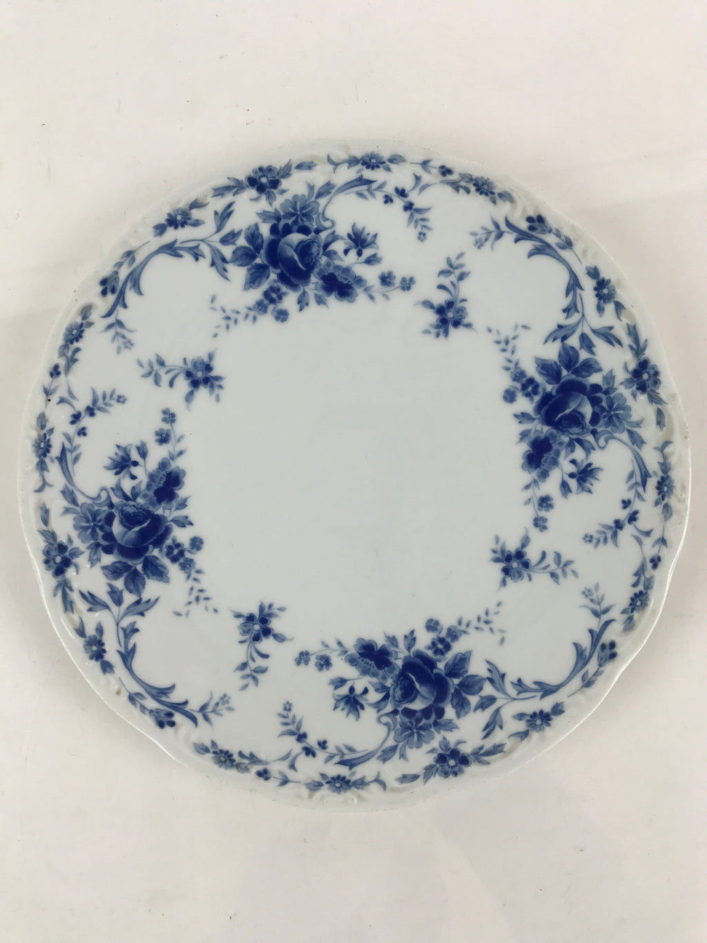 Japanese Porcelain Plate Vtg Hoya Bone China Japan Blue Flower Pattern Sara PY23