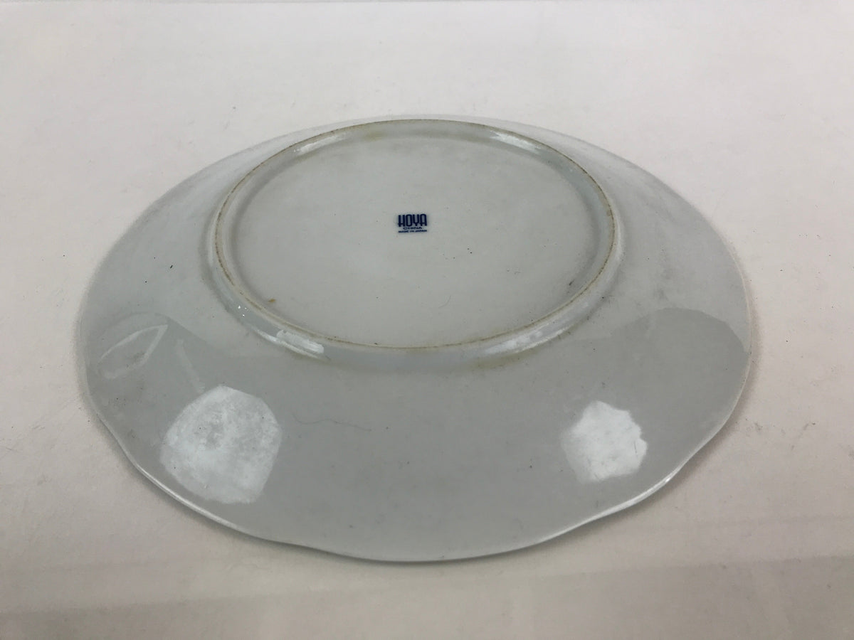 Japanese Porcelain Plate Vtg Hoya Bone China Japan Blue Flower Pattern Sara PY23