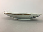 Japanese Porcelain Plate Vtg Mt.Fuji Pine Boat Tree Wave Sometsuke Green PP76