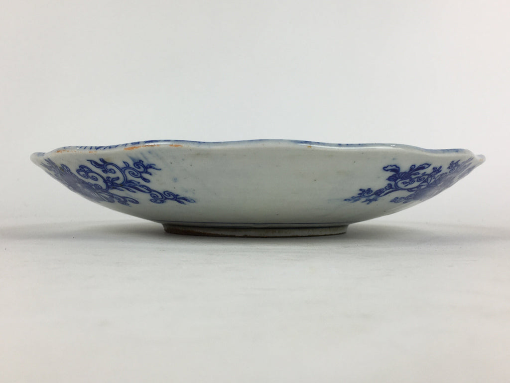 Japanese Porcelain Plate Vtg Pottery Sometsuke Blue Sara White PP960