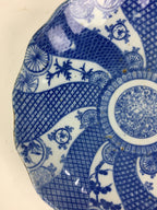 Japanese Porcelain Plate Vtg Pottery Sometsuke Blue Sara White PP960