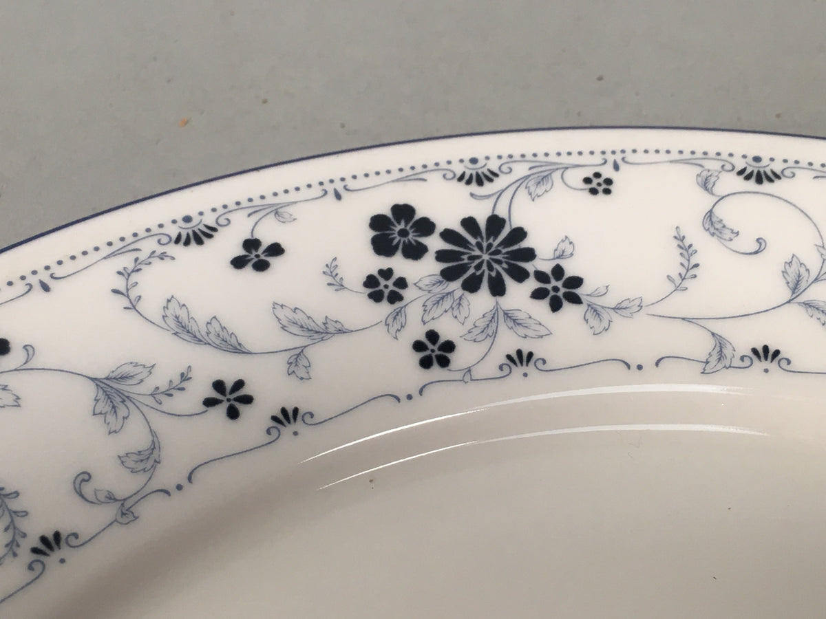 Japanese Porcelain Plate Vtg Round White Blue Noritake Nitto Royal QT107