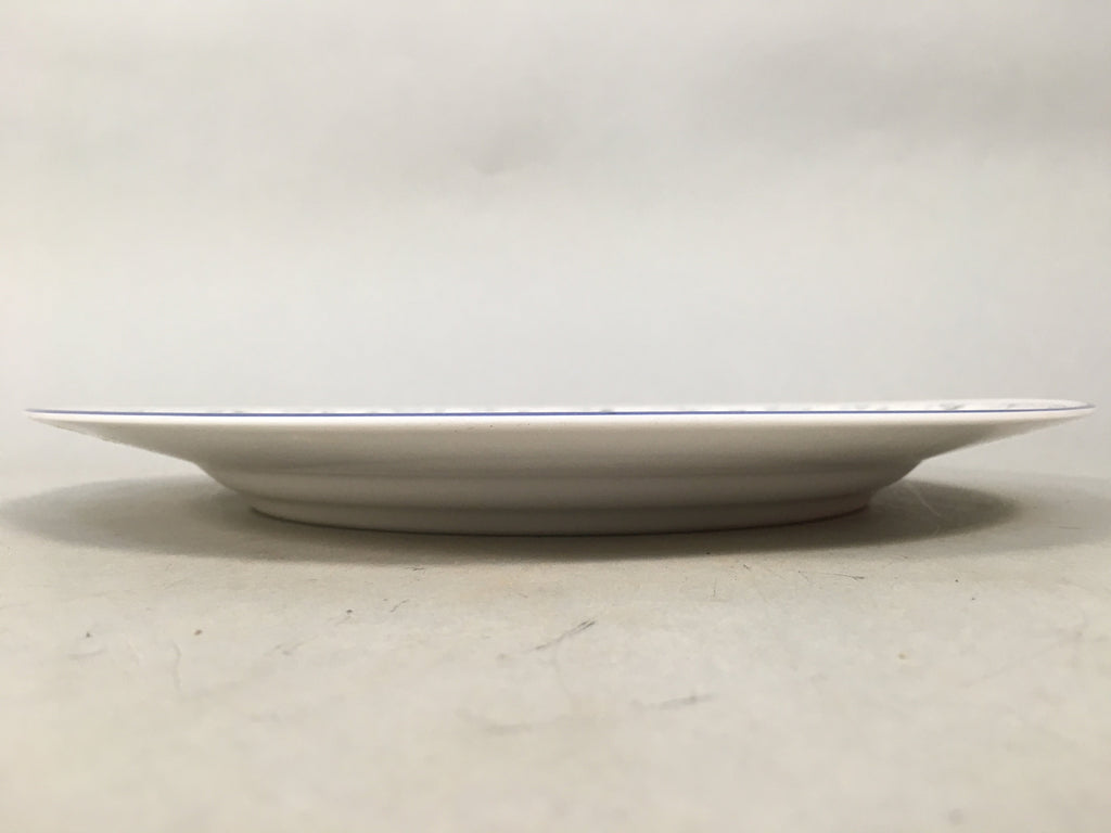 Japanese Porcelain Plate Vtg Round White Blue Noritake Nitto Royal QT107