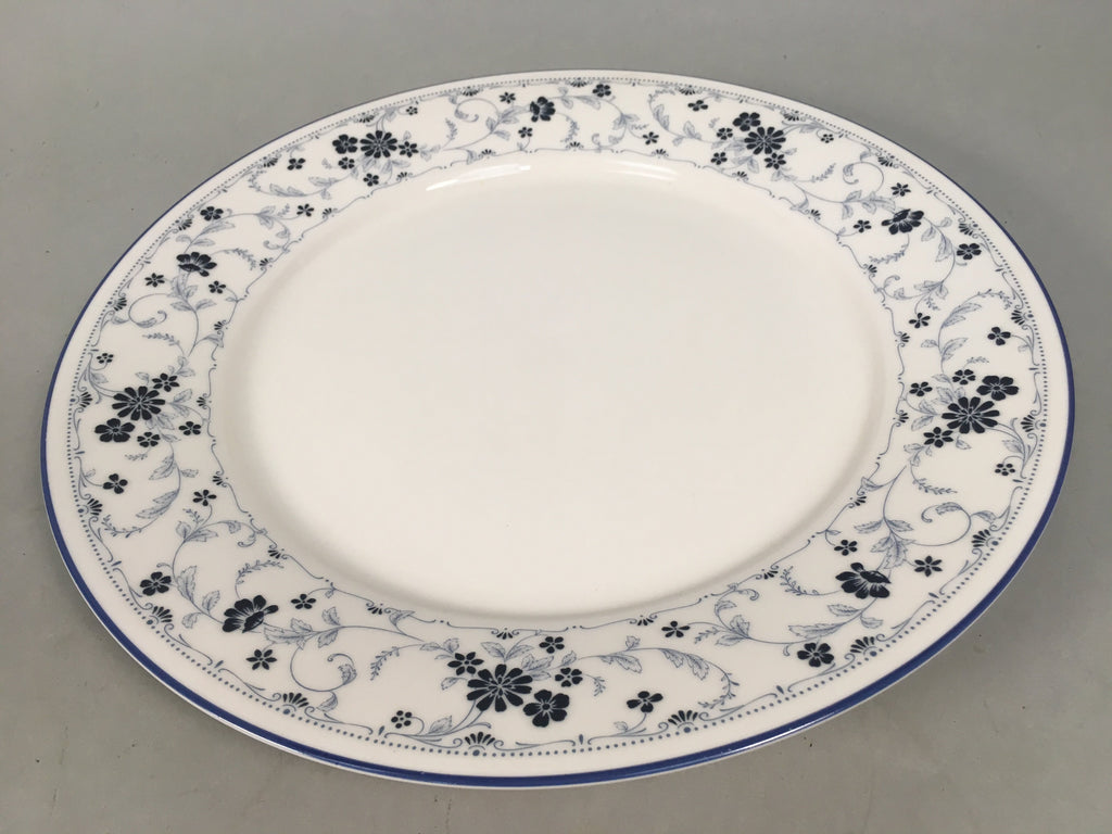 Japanese Porcelain Plate Vtg Round White Blue Noritake Nitto Royal QT107