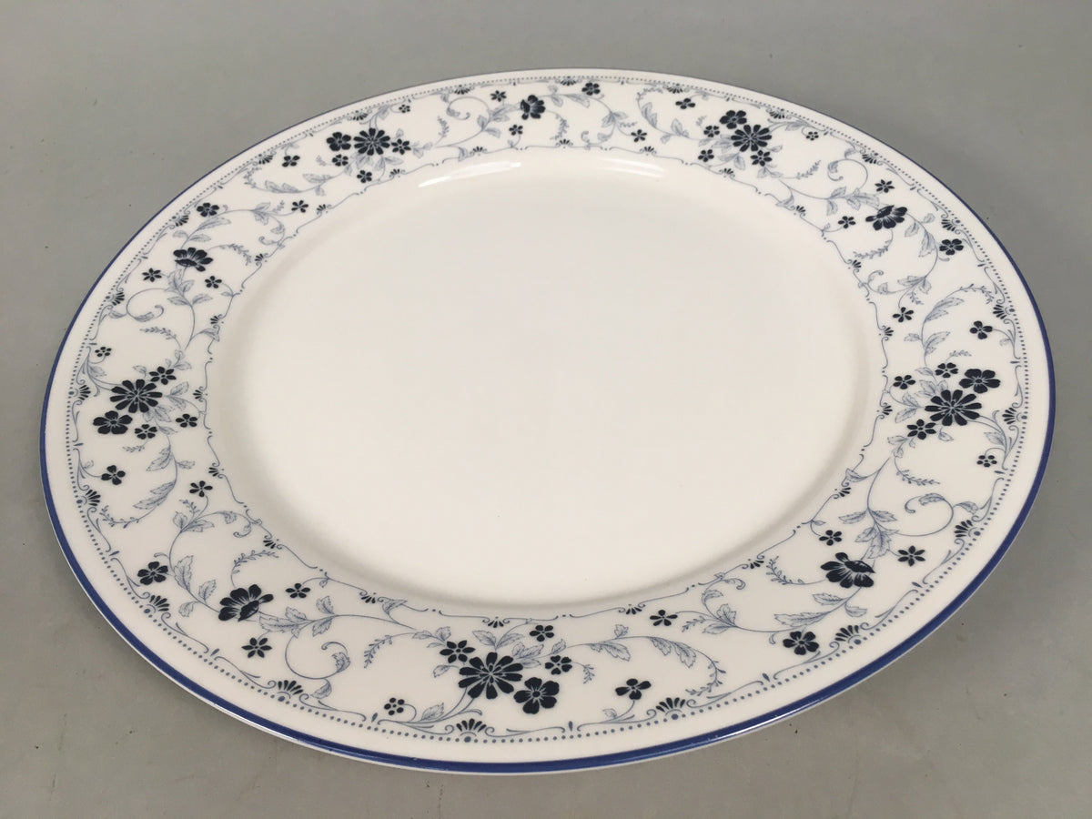 Japanese Porcelain Plate Vtg Round White Blue Noritake Nitto Royal QT107