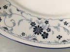 Japanese Porcelain Plate Vtg Round White Blue Noritake Nitto Royal QT107