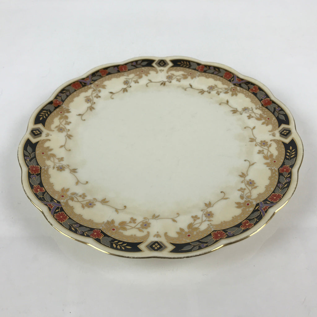 Japanese Porcelain Plate Vtg Yellow Bon Catherine By Keito Floral PY156