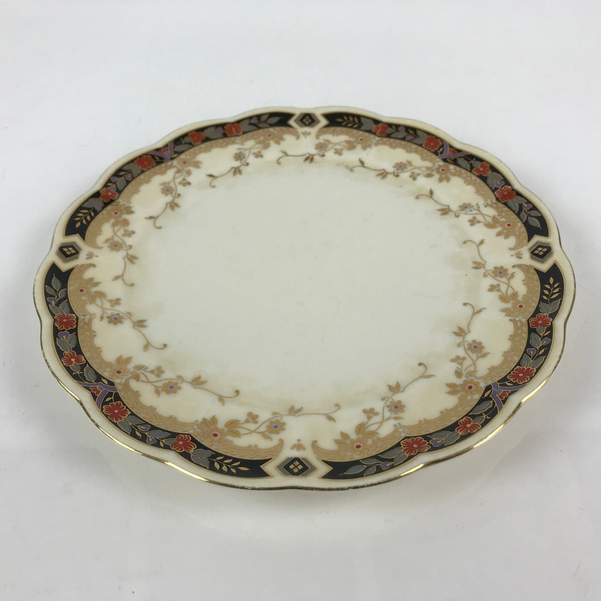 Japanese Porcelain Plate Vtg Yellow Bon Catherine By Keito Floral PY156