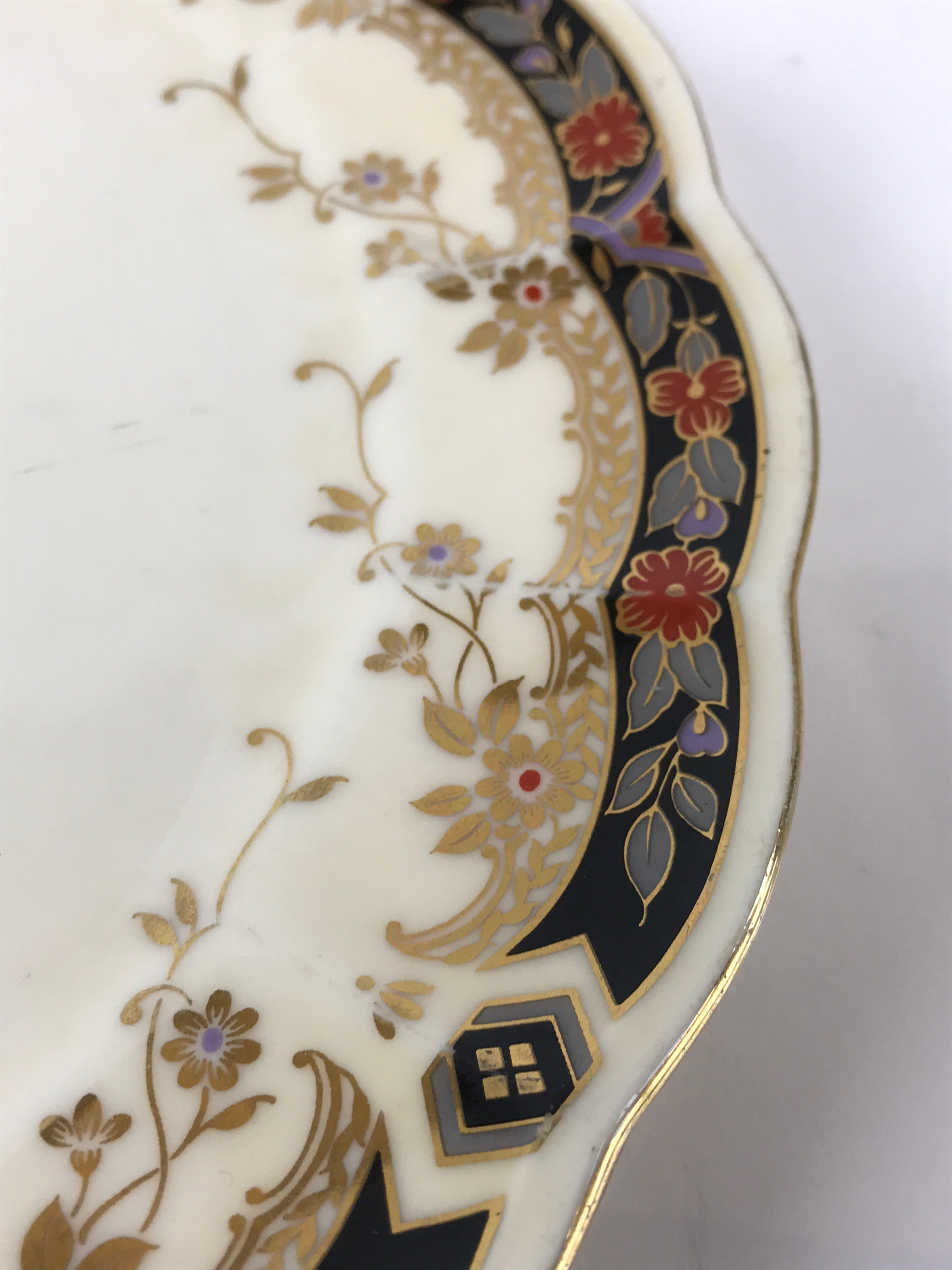 Japanese Porcelain Plate Vtg Yellow Bon Catherine By Keito Floral PY157