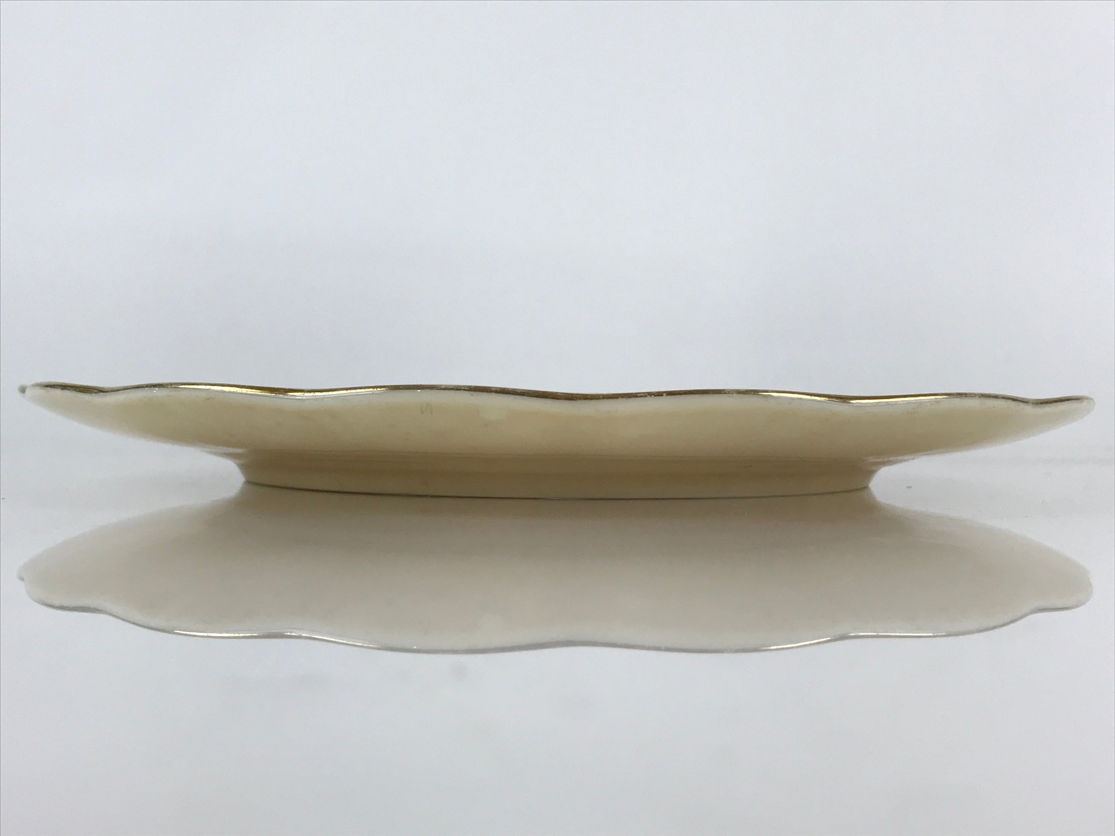 Japanese Porcelain Plate Vtg Yellow Bon Catherine By Keito Floral PY159