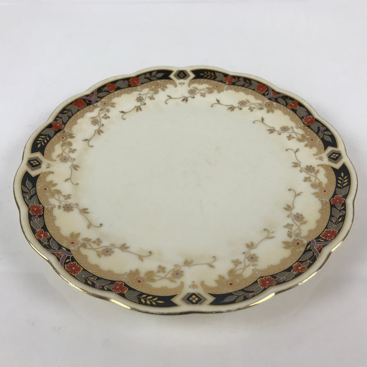 Japanese Porcelain Plate Vtg Yellow Bon Catherine By Keito Floral PY160