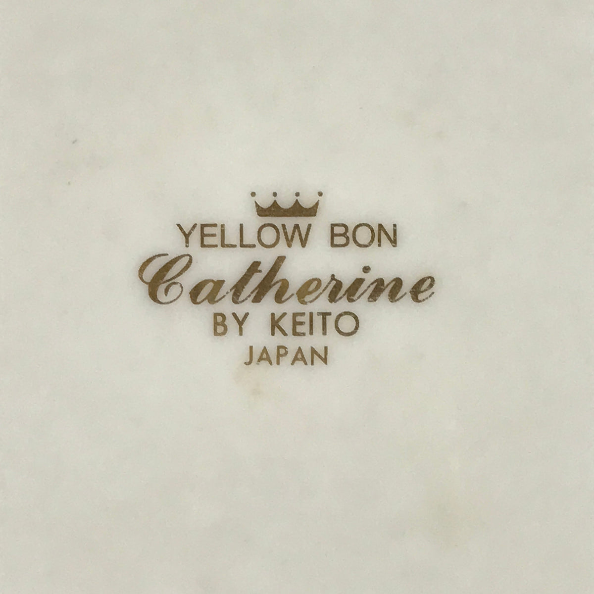 Japanese Porcelain Plate Vtg Yellow Bon Catherine By Keito Floral PY160