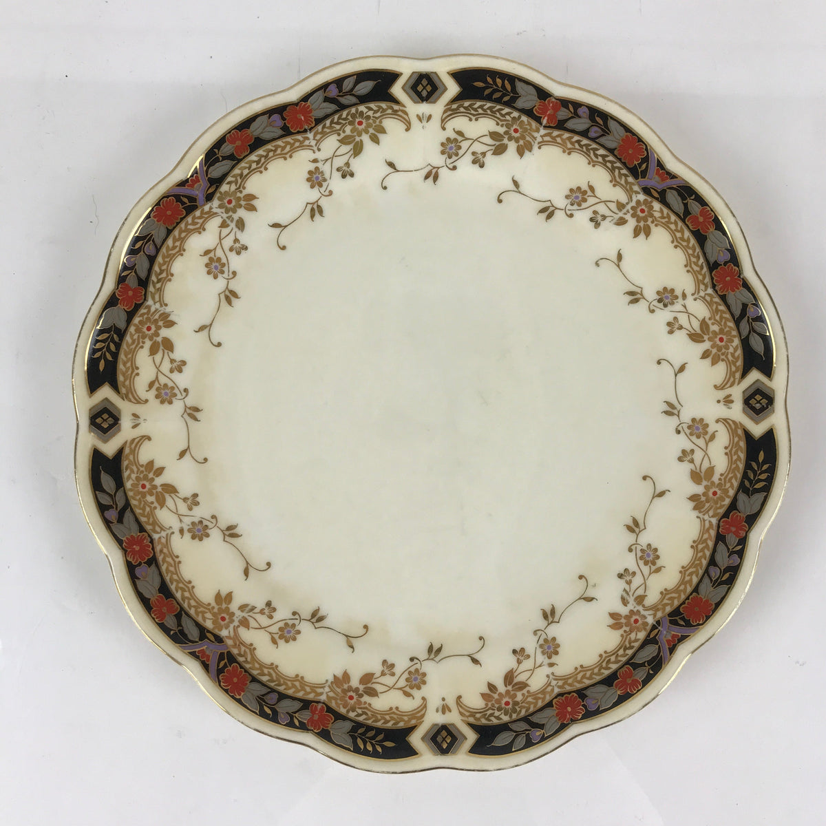 Japanese Porcelain Plate Vtg Yellow Bon Catherine By Keito Floral PY160