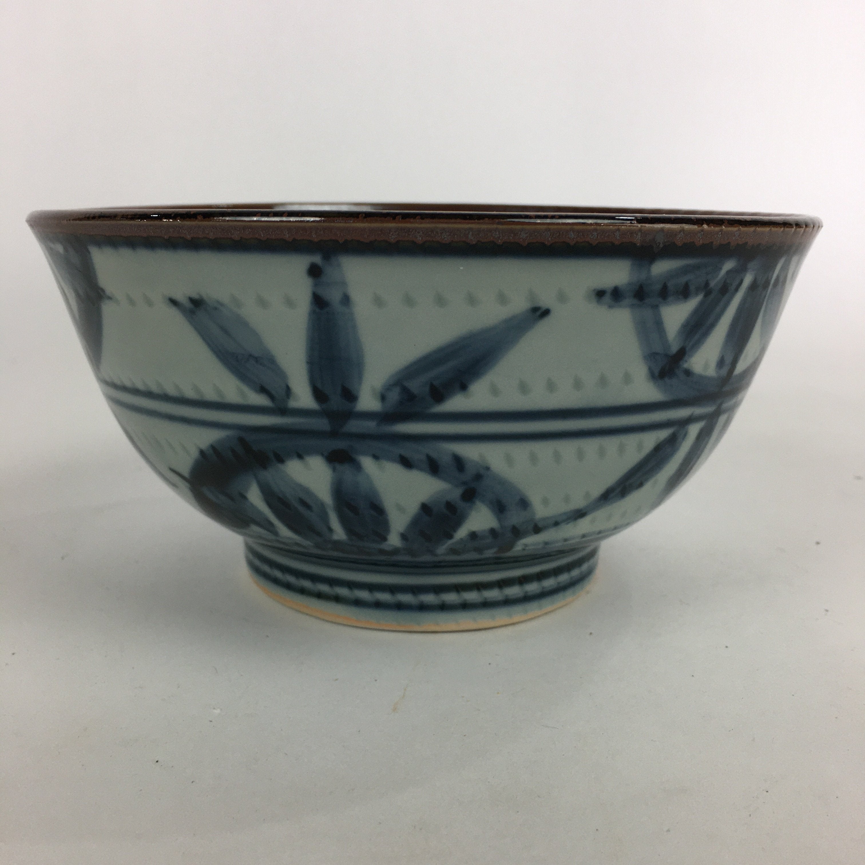 Japanese Porcelain Ramen Bowl Blue Sometsuke Dotted Pattern Donburi PP723