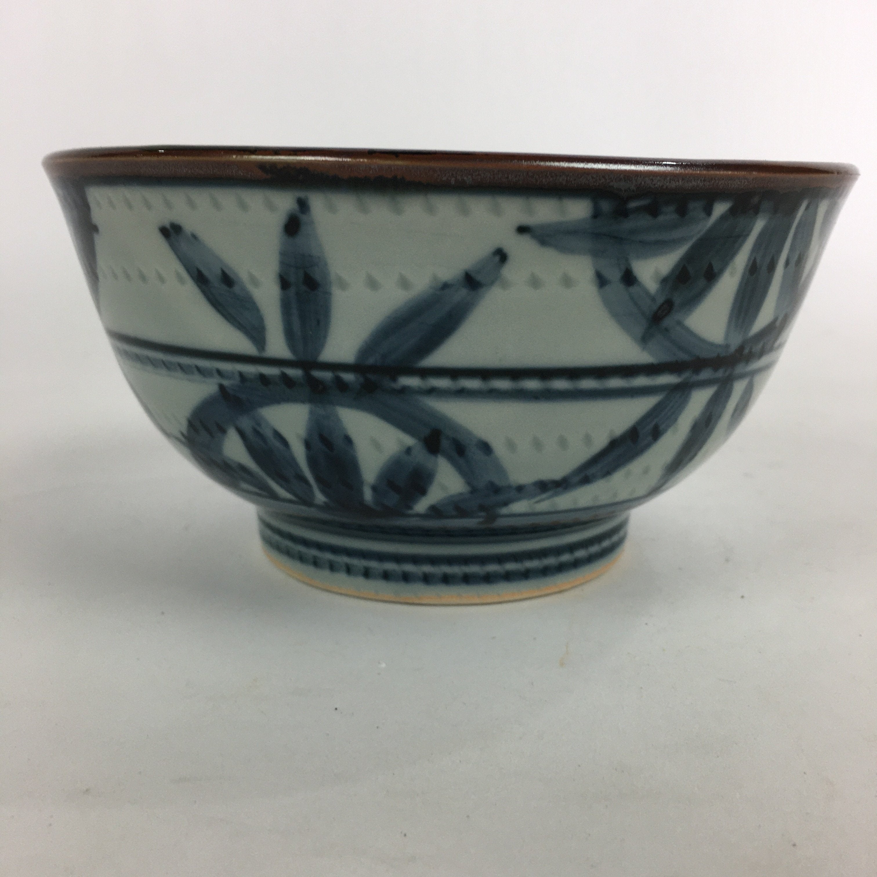 Japanese Porcelain Ramen Bowl Blue Sometsuke Dotted Pattern Donburi PP723
