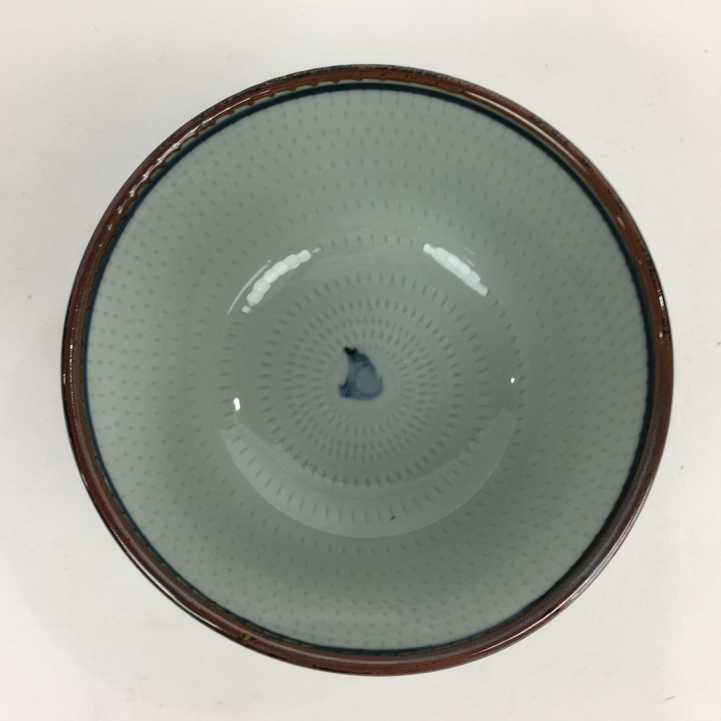 Japanese Porcelain Ramen Bowl Blue Sometsuke Dotted Pattern Donburi PP723