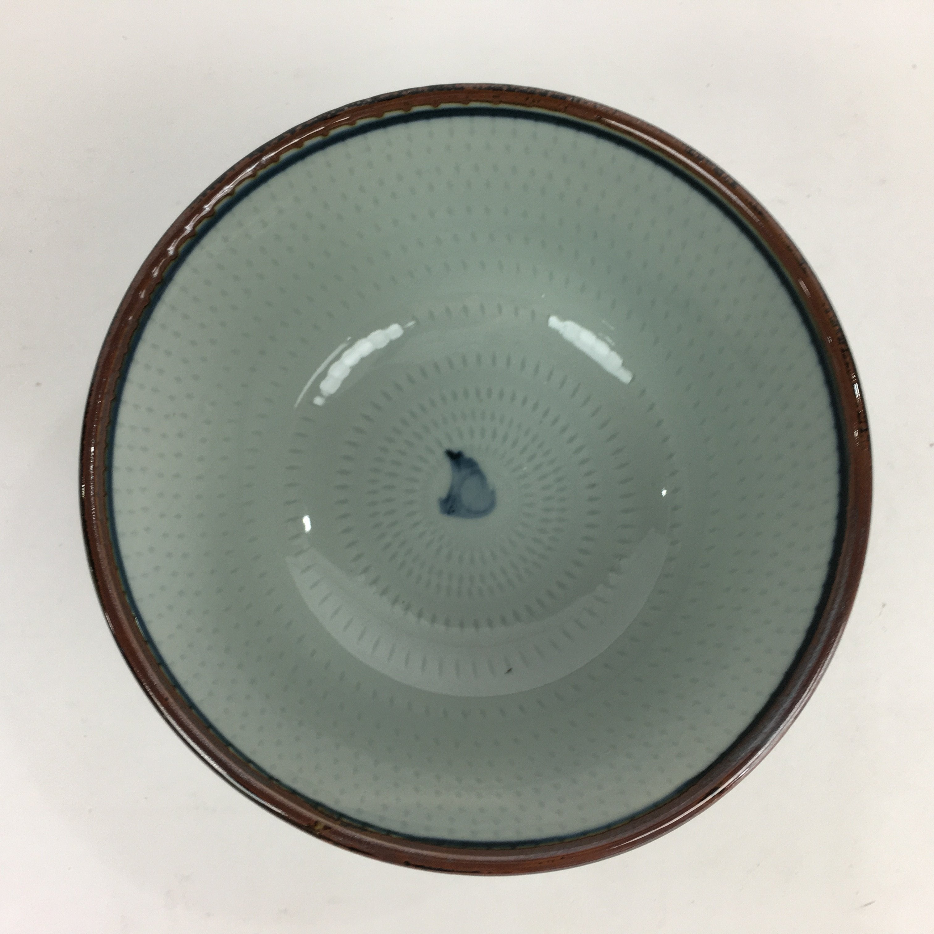 Japanese Porcelain Ramen Bowl Blue Sometsuke Dotted Pattern Donburi PP723
