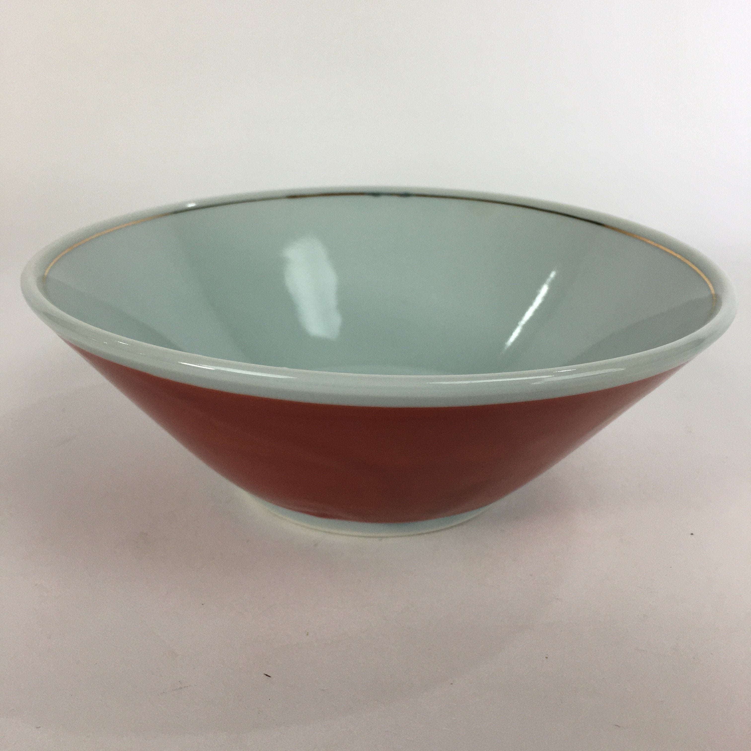 Japanese Porcelain Ramen Bowl Red Sometsuke Chinese kid Pine Tree Donburi PP565