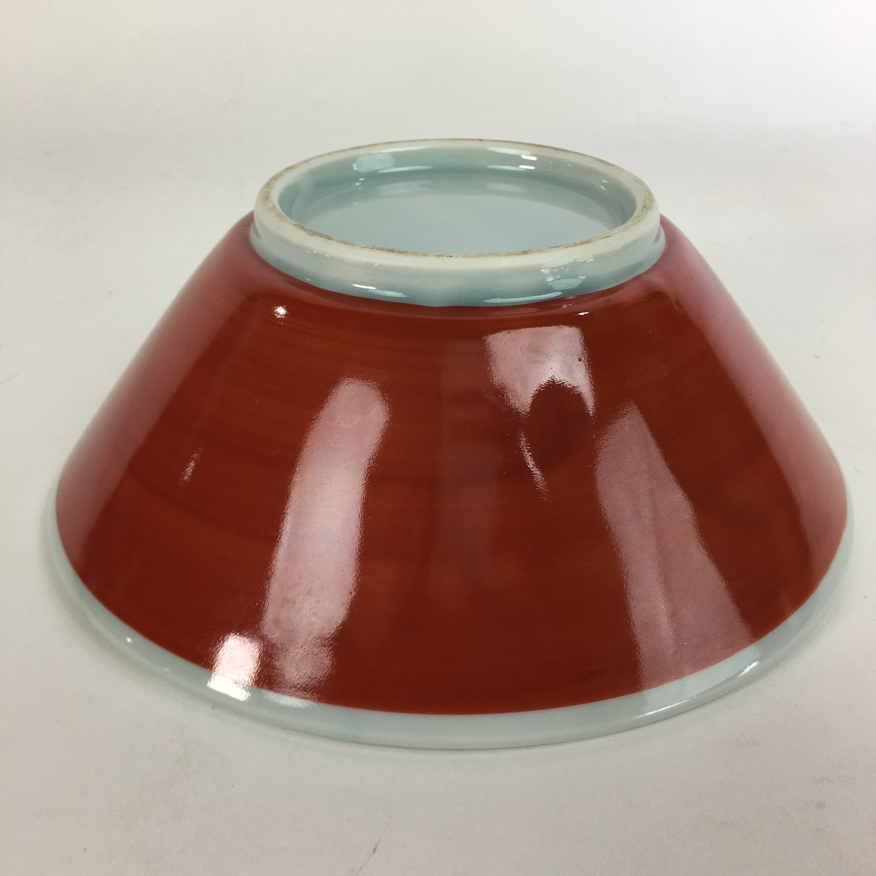 Japanese Porcelain Ramen Bowl Red Sometsuke Chinese kid Pine Tree Donburi PP565