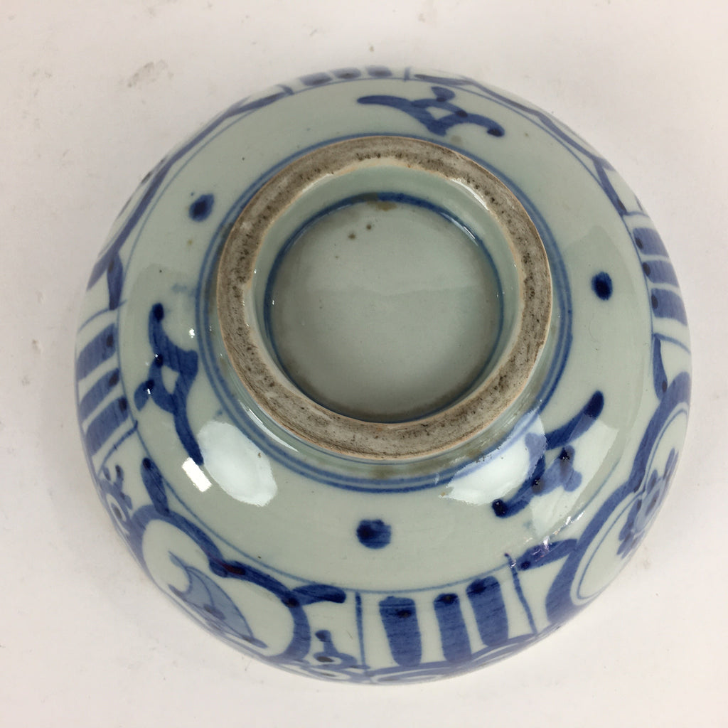 Japanese Porcelain Ramen Bowl Vtg Blue Sometsuke Large Bowl Donburi PP837