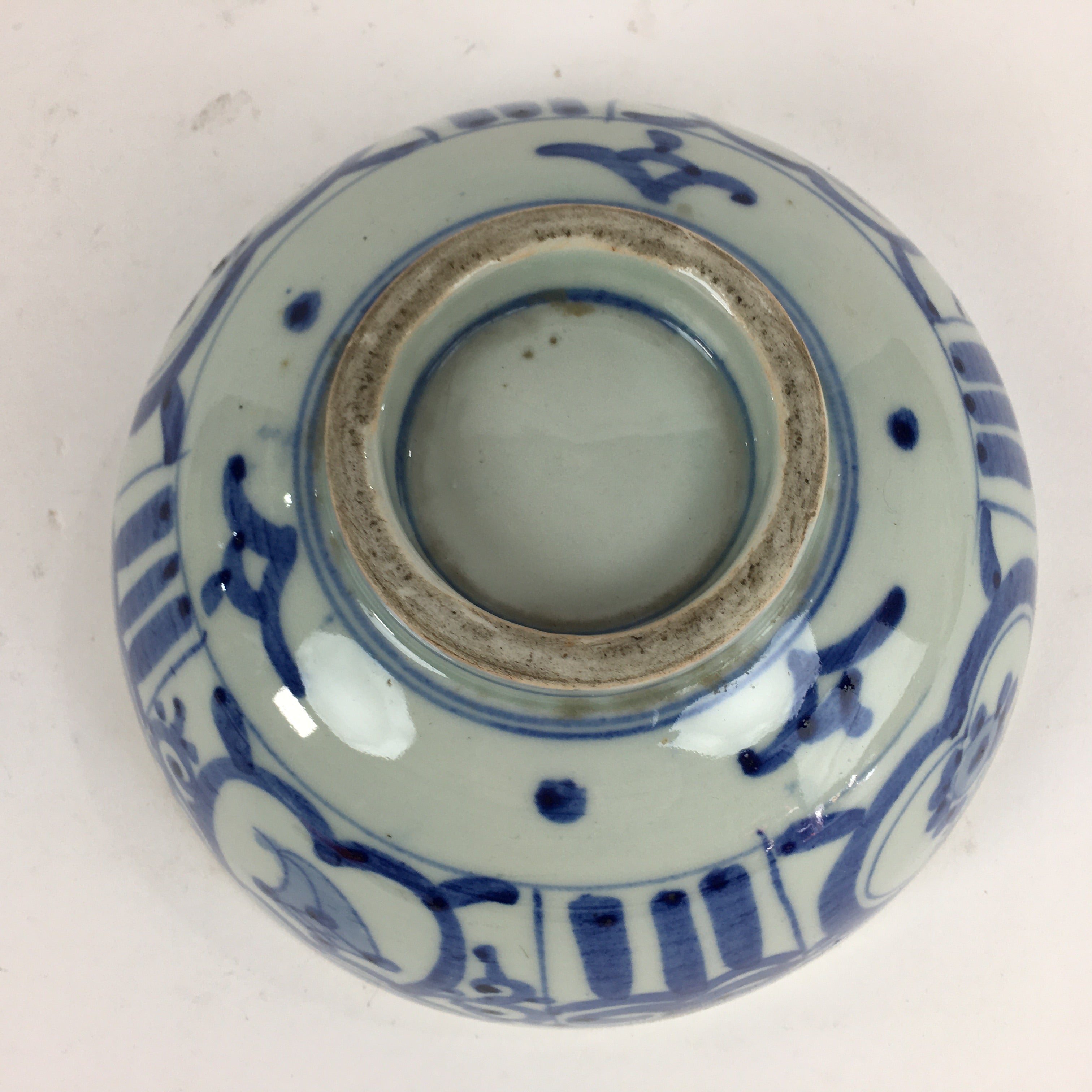 Japanese Porcelain Ramen Bowl Vtg Blue Sometsuke Large Bowl Donburi PP837