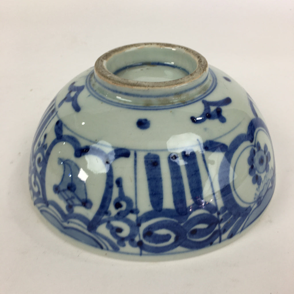 Japanese Porcelain Ramen Bowl Vtg Blue Sometsuke Large Bowl Donburi PP837