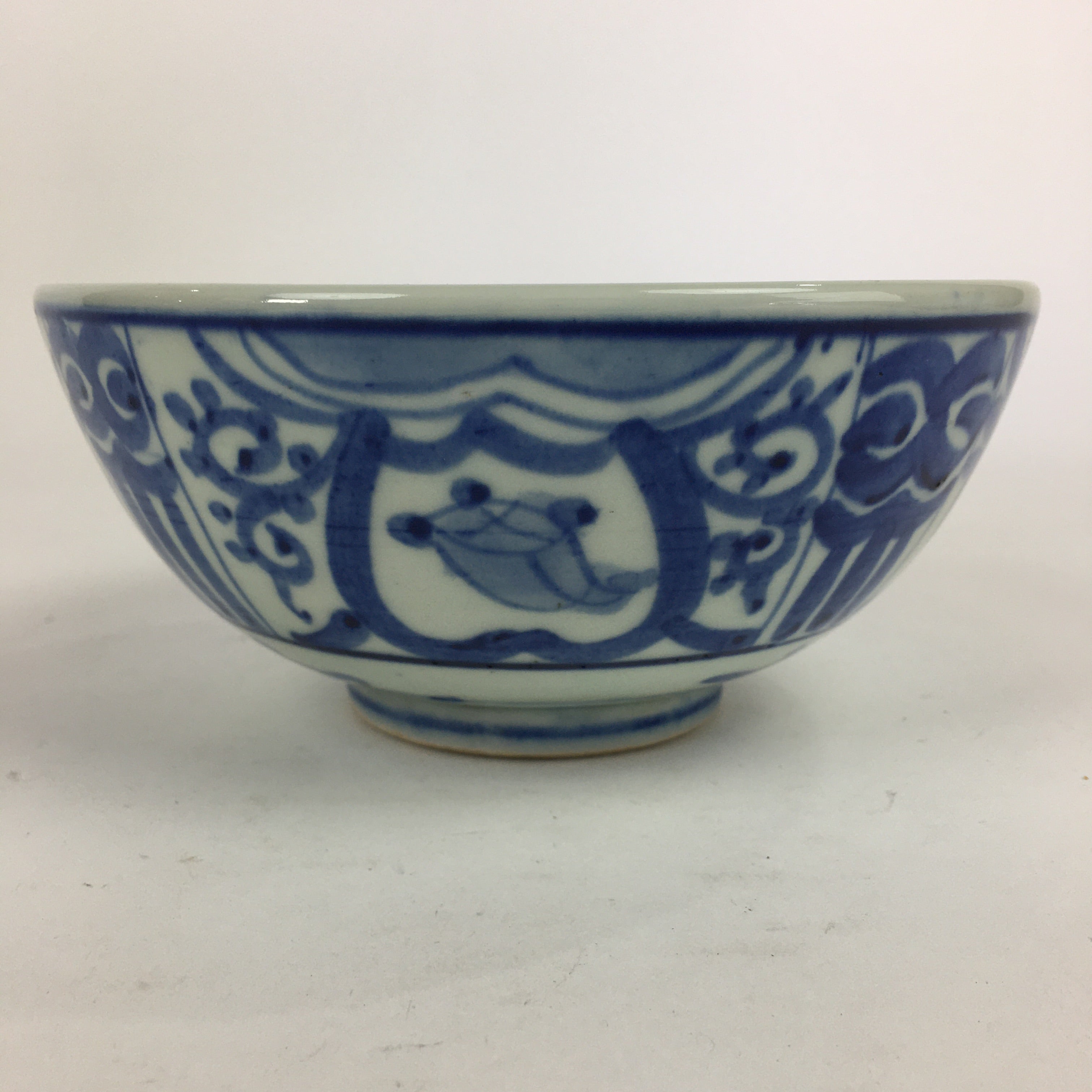 Japanese Porcelain Ramen Bowl Vtg Blue Sometsuke Large Bowl Donburi PP838