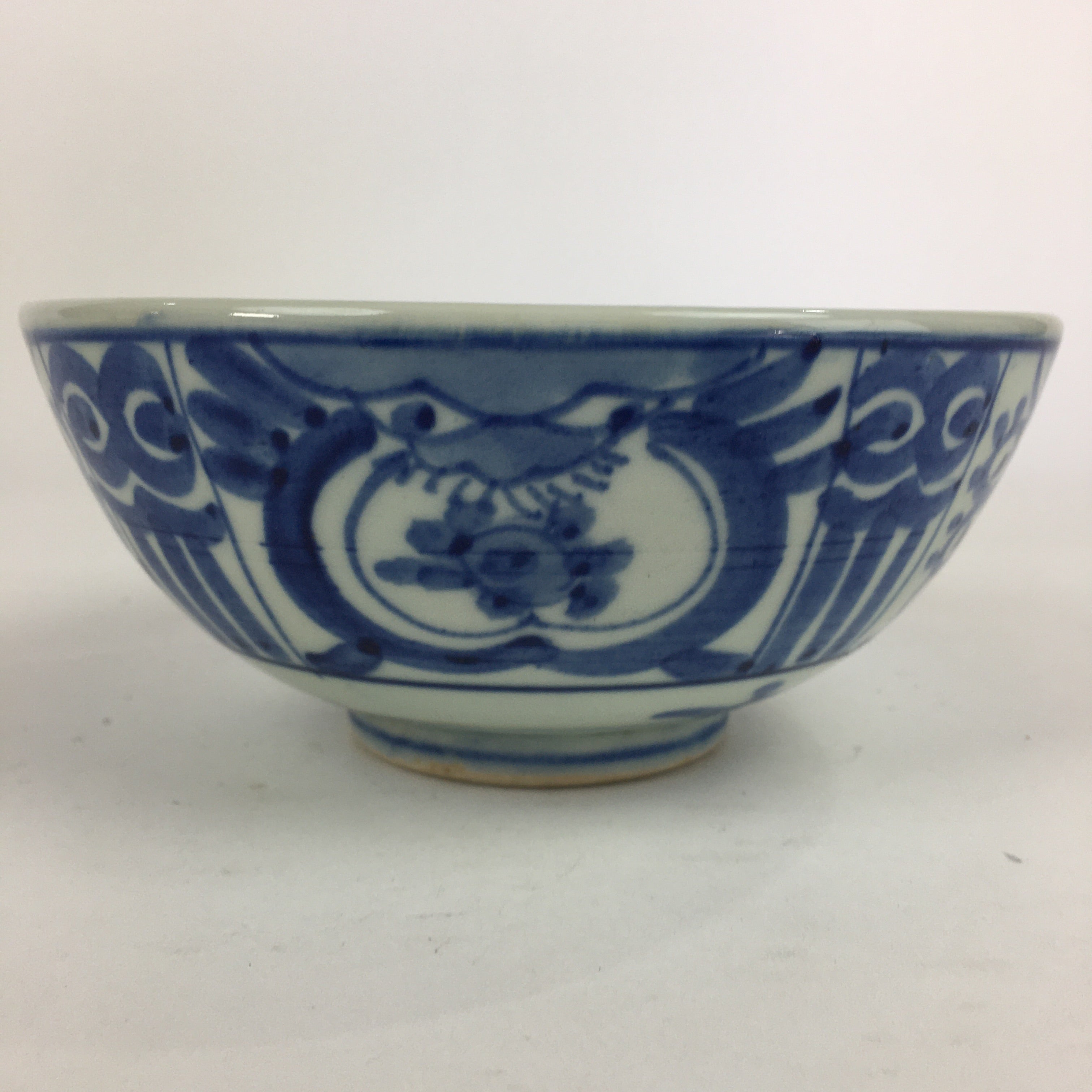 Japanese Porcelain Ramen Bowl Vtg Blue Sometsuke Large Bowl Donburi PP838