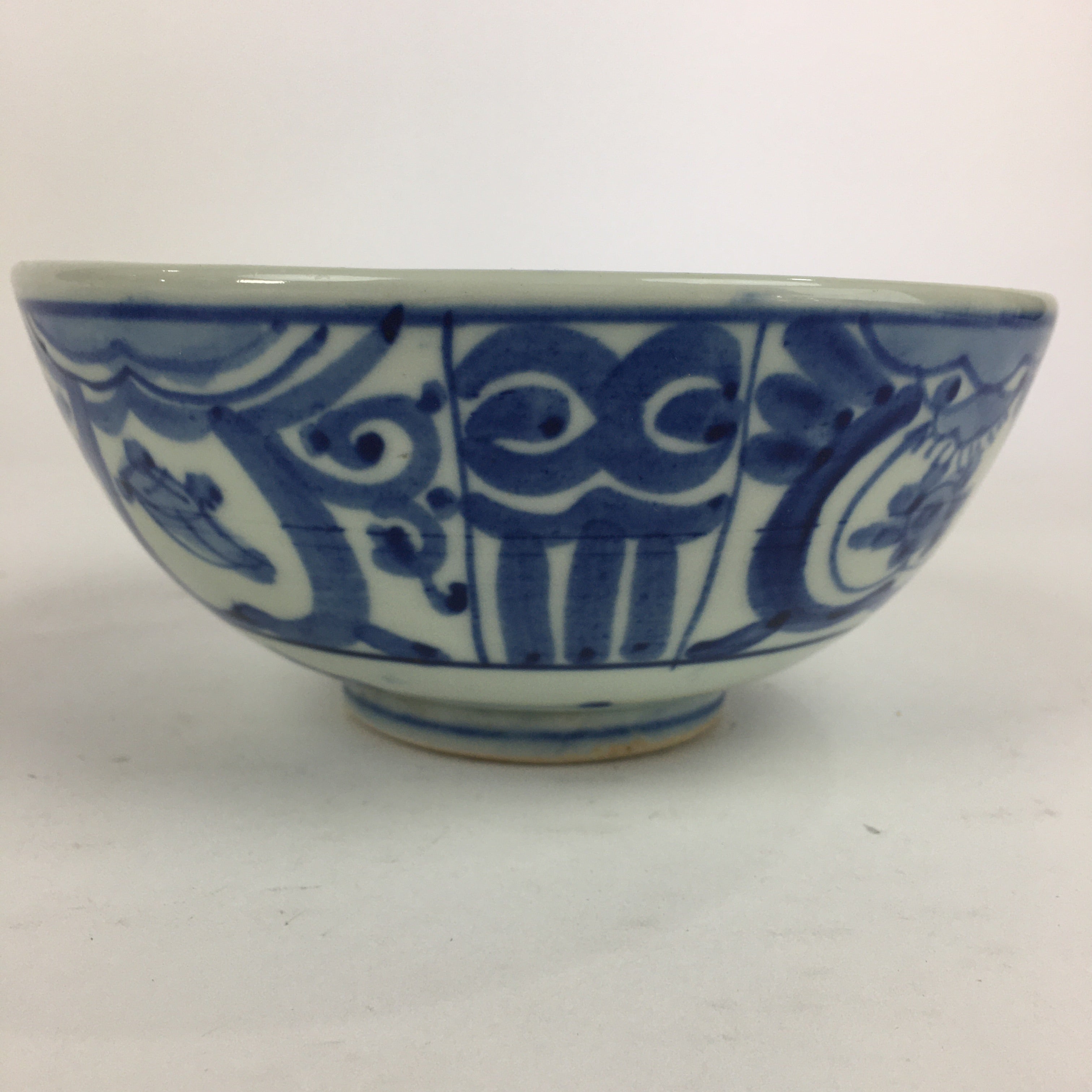 Japanese Porcelain Ramen Bowl Vtg Blue Sometsuke Large Bowl Donburi PP838