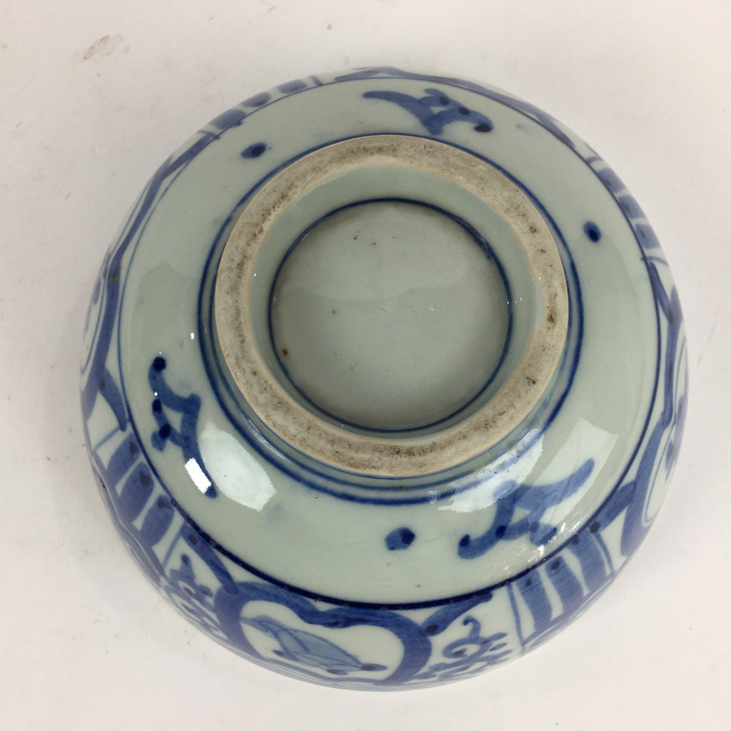 Japanese Porcelain Ramen Bowl Vtg Blue Sometsuke Large Bowl Donburi PP838