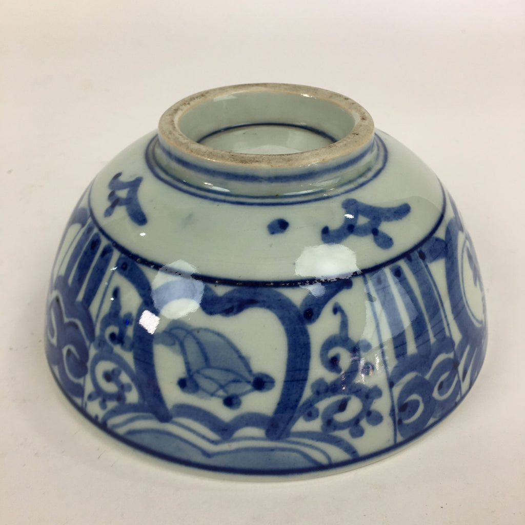 Japanese Porcelain Ramen Bowl Vtg Blue Sometsuke Large Bowl Donburi PP838