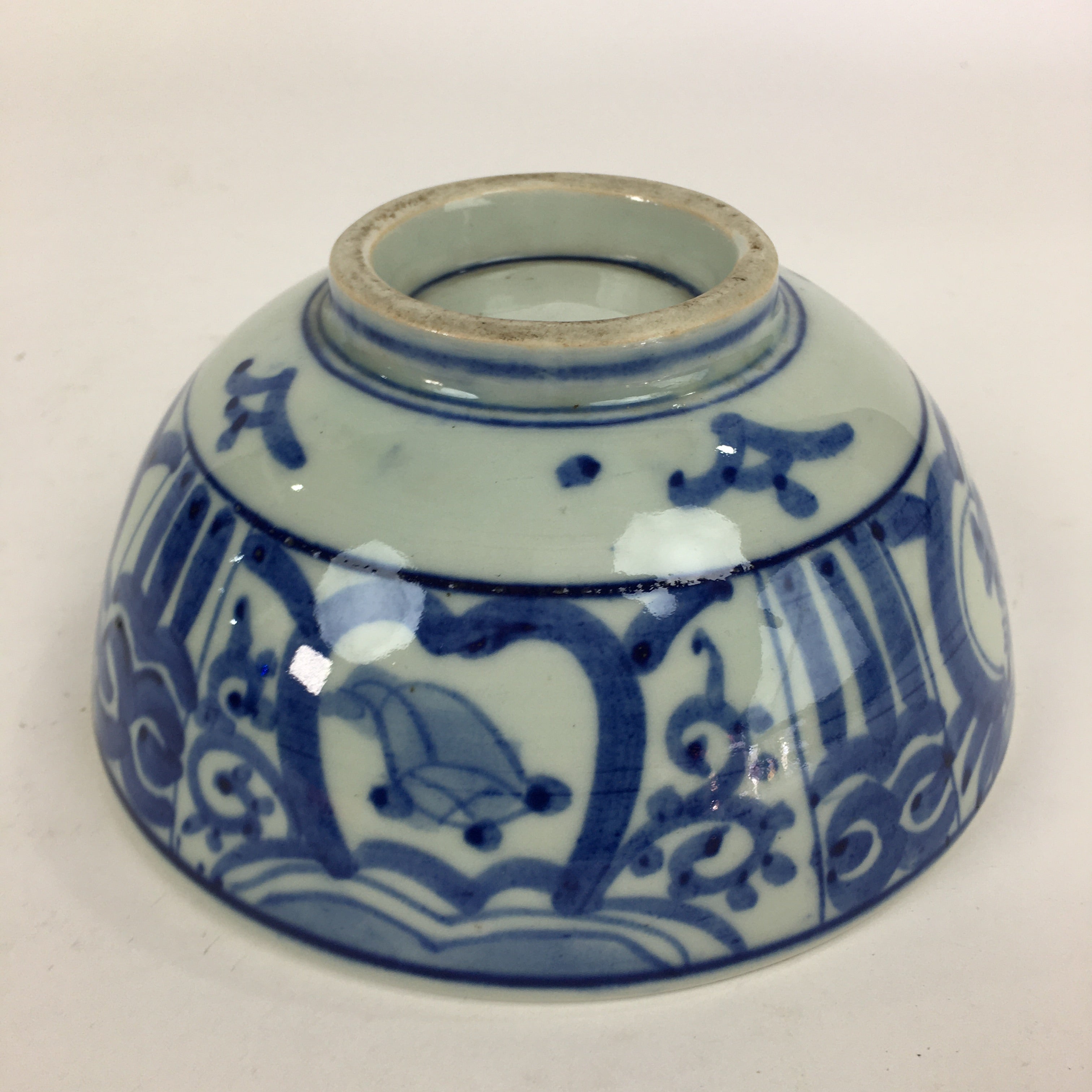 Japanese Porcelain Ramen Bowl Vtg Blue Sometsuke Large Bowl Donburi PP838