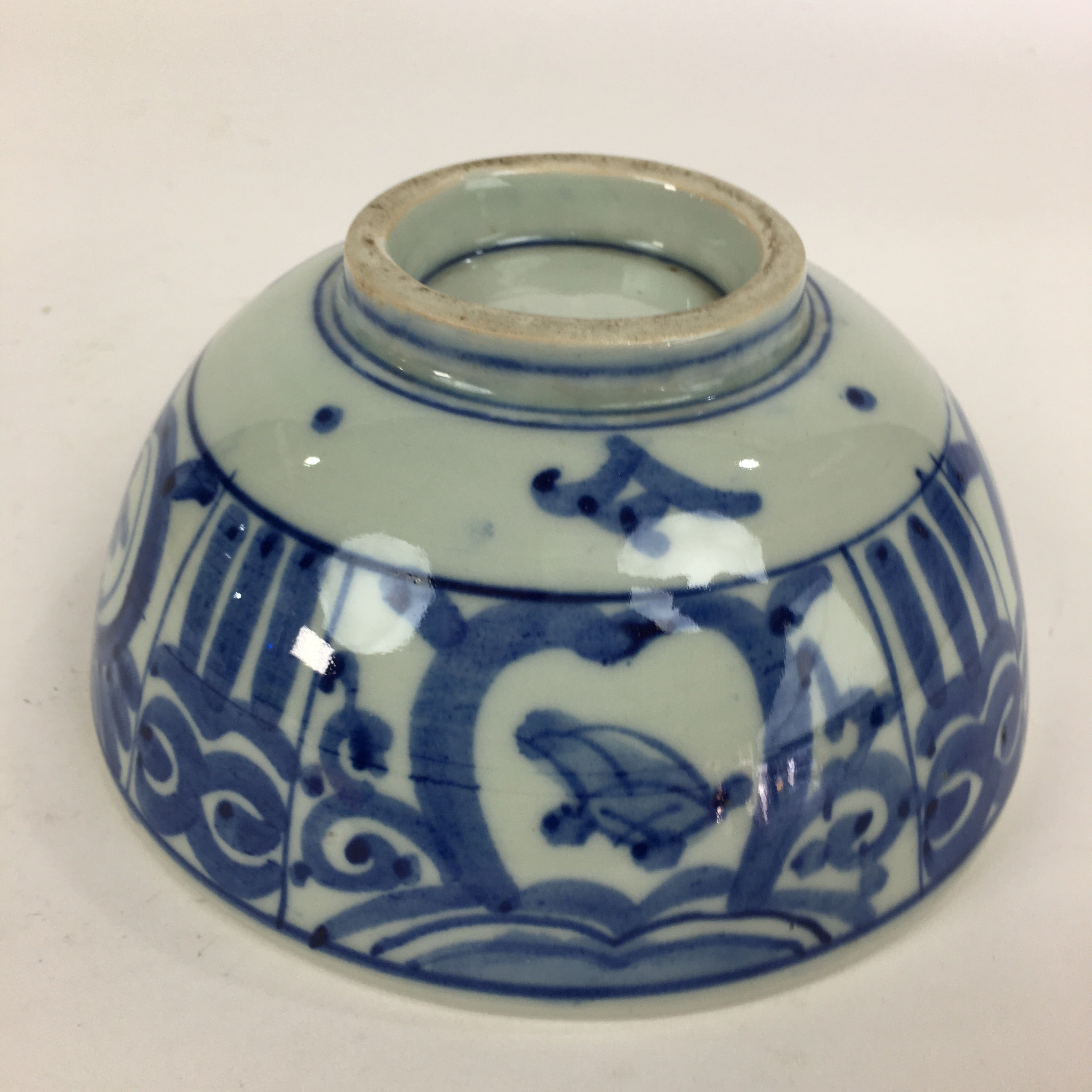 Japanese Porcelain Ramen Bowl Vtg Blue Sometsuke Large Bowl Donburi PP838