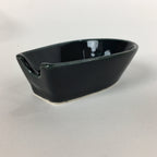 Japanese Porcelain Renge Spoon 5pc Set Vtg White Spoon Black Spoon Stand PP510