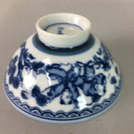 Japanese Porcelain Rice Bowl Sometsuke Vtg Blue White Child Karako PP70