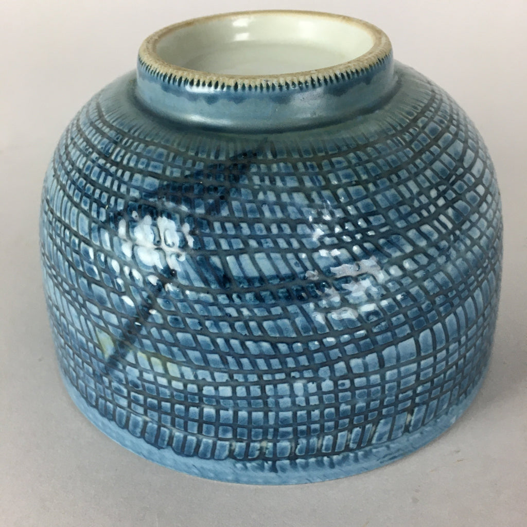 Japanese Porcelain Rice Bowl Vtg Blue White Sometsuke Donburi PP460