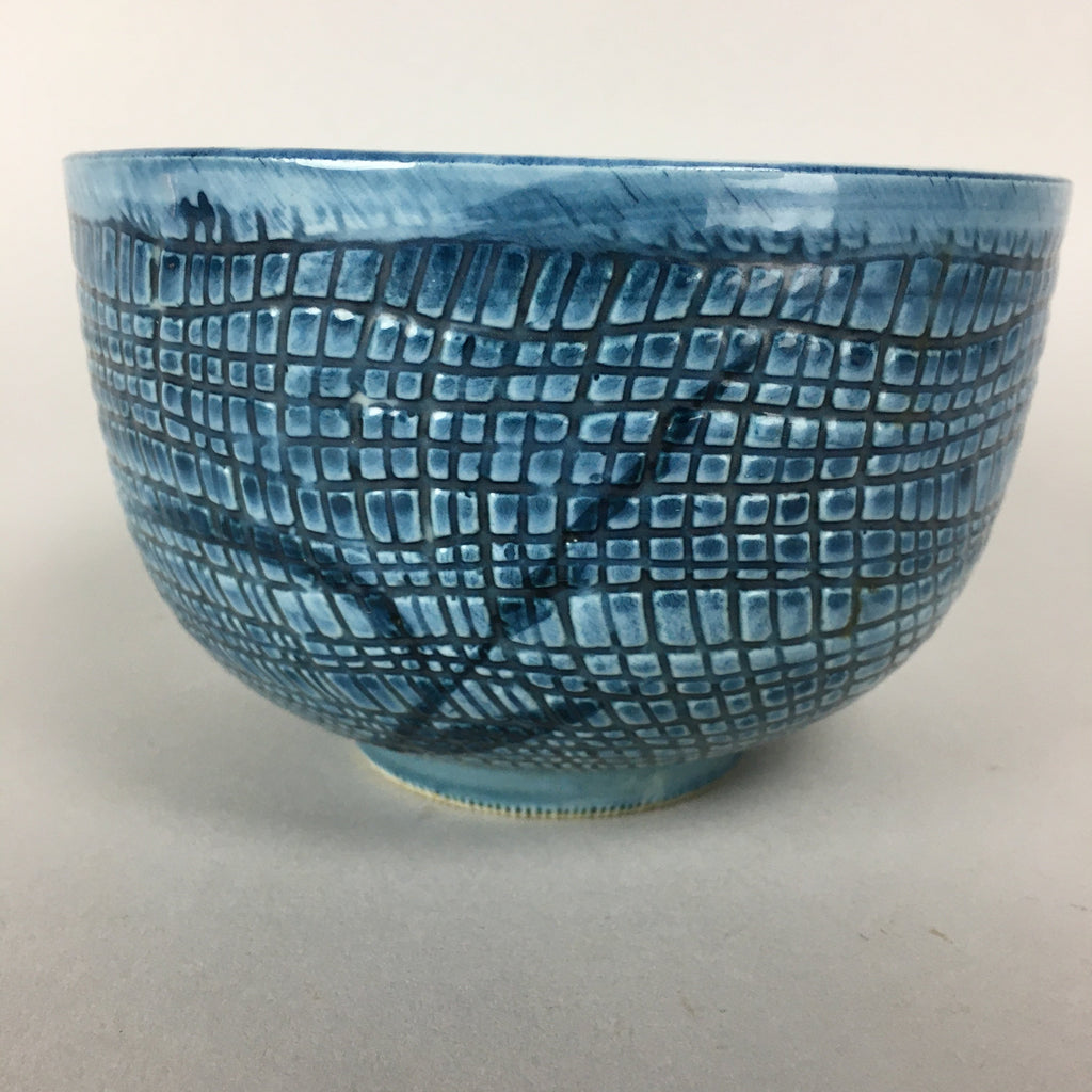 Japanese Porcelain Rice Bowl Vtg Blue White Sometsuke Donburi PP460