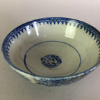 Japanese Porcelain Rice Bowl Vtg Chawan Blue White Bamboo Sometsuke PP476