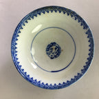 Japanese Porcelain Rice Bowl Vtg Chawan Blue White Bamboo Sometsuke PP476