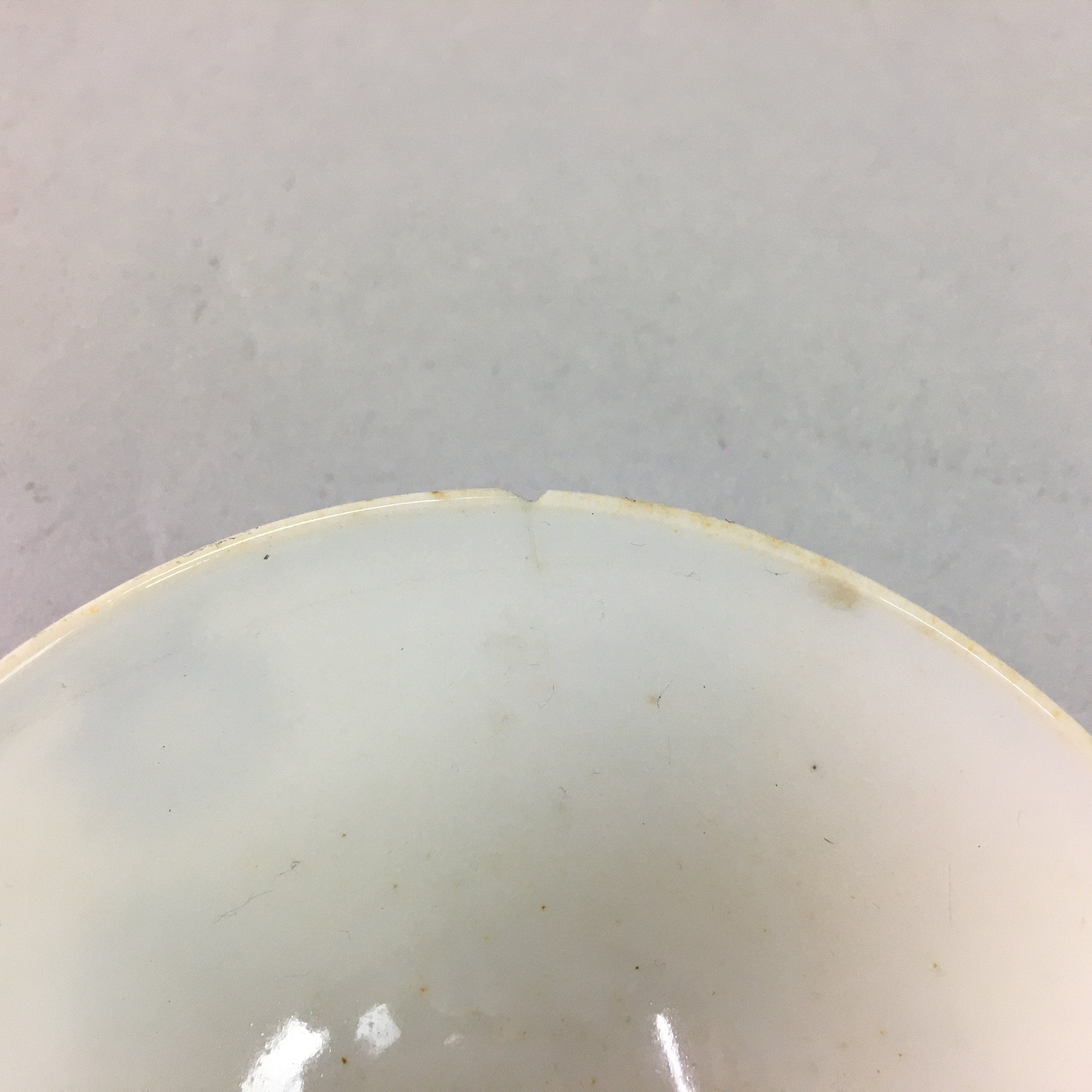 Japanese Porcelain Rice Bowl Vtg Chawan Blue White Floral Sometsuke PP215